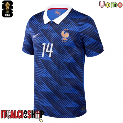 Francia Adrien Rabiot #14 Prima Maglia Mondiali 2026 Manica Corta